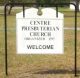 Centre Presbyterian Church sign