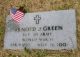 Arnold Jackson Green gravestone
