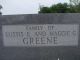 Eustis E and Maggie G Greene gravestone