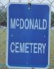 McDonald Cemetery sign