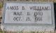 Amos B Williams gravestone