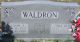 Claude F and Cora Bell Waldron gravestone
