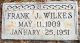 Frank Johnson Wilkes gravestone