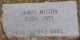 James Milton 1855 gravestone