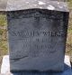 Sarah Daugherty Wilks gravestone