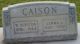Quinton and Lemma Caison gravestone